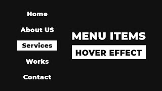 Awesome Menu Items Hover Effect Using HTML & CSS