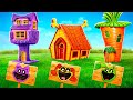 My Smiling Critters Build Tiny Houses! One Colored Challenge with Poppy Playtime 3 in Real Life!