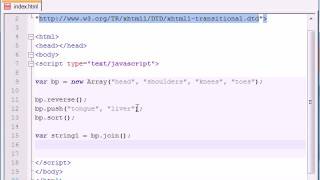 Beginner JavaScript Tutorial – 32 – reverse, push, sort