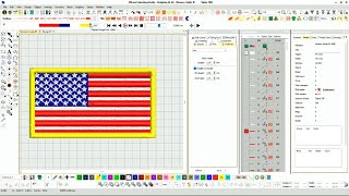 Digitizing and Embroidering the USA Flag. In-depth Details