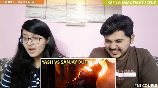 Couple Reaction on KGF 2 Climax Fight Scene | Yash Vs Sanjay Dutt | Rocky Bhai Vs Adheera