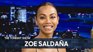 Zoe Saldaña Had to Wear a Onesie Full of Balls While Filming Avatar: The Way of Water | Tonight Show