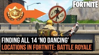 all 14 forbidden no dancing locations - fortnite dance in forbidden location