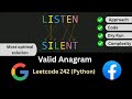 LeetCode 242 | Valid Anagram Explained 🔥 Optimal O(n) Solution | Interview Question