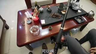 禧玛诺二手矶竿500元，手感轻盈舒适，水货也不止这个价吧