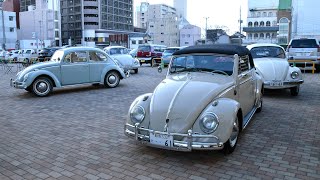 一日ワーゲン博物館 解散! 帰りのグルグルキャラバン!! Volkswagen parade in Maebashi City Gunma Prefecture, Japan Dec. 17 2023