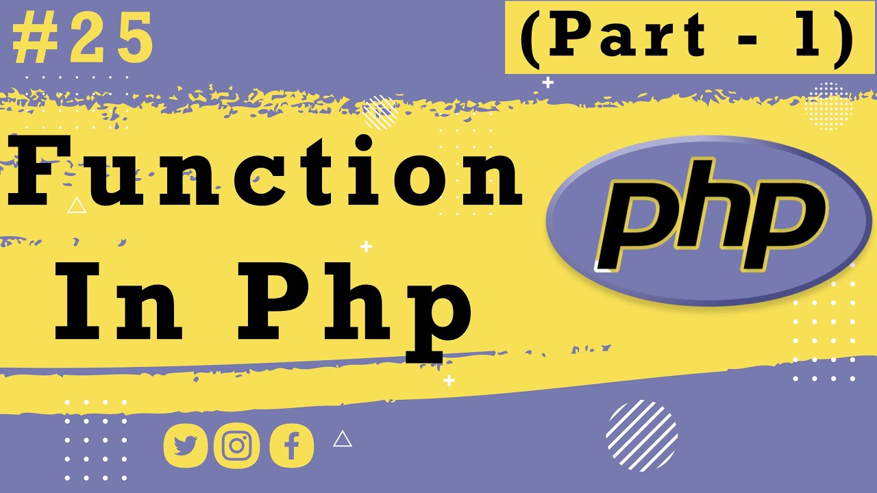 Function In Php (Hindi) - YouTube