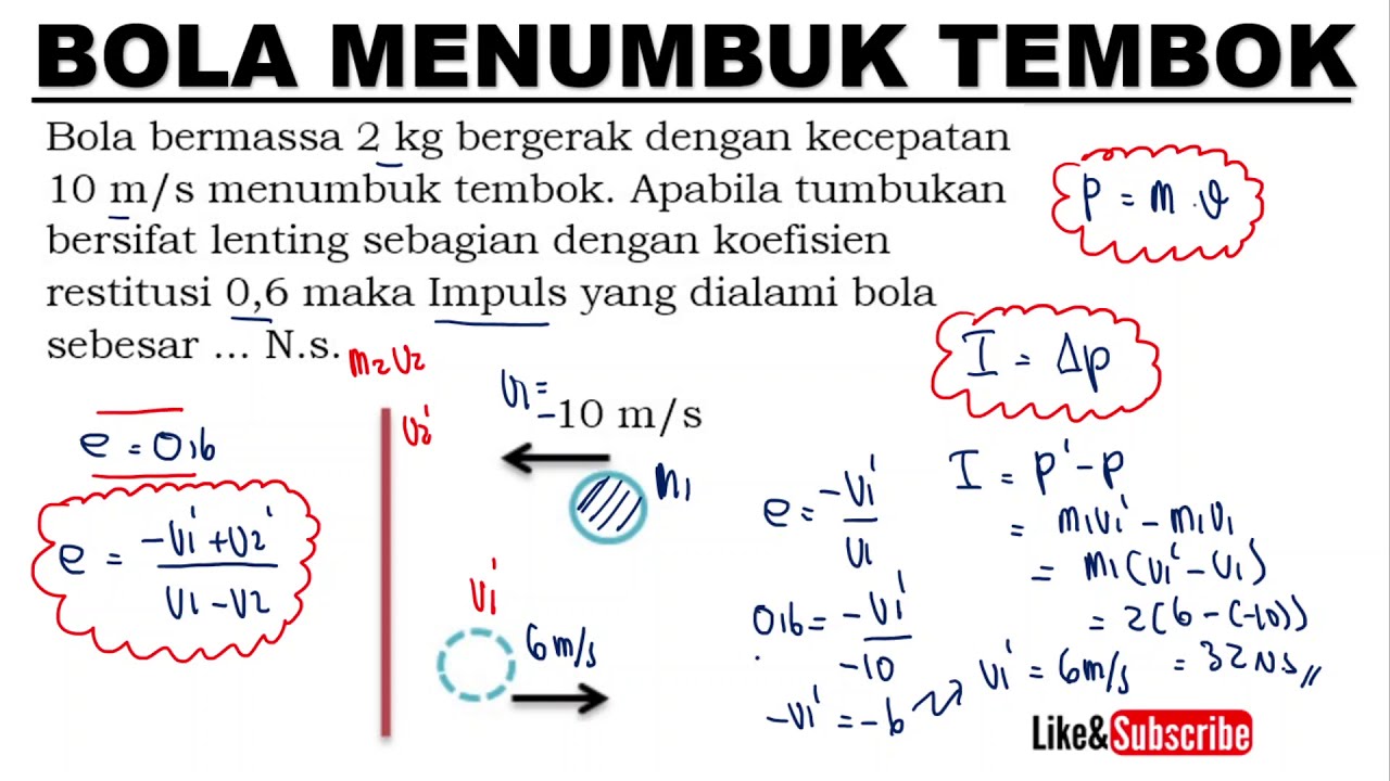 (BOLA MENUMBUK TEMBOK) Impuls Dan Momentum | Fisika SMA Kelas 10 - YouTube