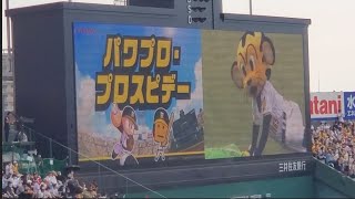 20220619　ﾊﾞｽﾞｰｶｷｬｯﾁに挑戦！トラッキーのチャレンジタイム　3回ｳﾗ終了後　阪神ﾀｲｶﾞｰｽ主催試合ｲﾍﾞﾝﾄ@阪神甲子園球場･ﾚﾌﾄ外野