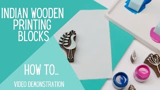 How to use Indian Printing Blocks - Video Demonstration - The Arty Crafty Place