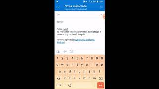 Outlook - aplikacja mobilna - jak wysłać e-mail ze smartfona