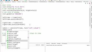 Tkinter - using frames for layout