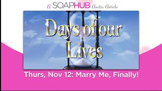 Days of our Lives Spoilers  Marry Me, Finally