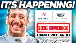 Daniel Ricciardo's SHOCKING F1 RETURN Just Got LEAKED After NEW DEAL with Cadillac!