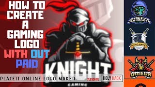 How Create Gaming Logo Without Paid  2019 / HOLY HACK