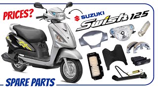 Suzuki Swish 125 Spare Parts Price List 🤍 | Suzuki Swish Spare Parts | Suzuki Swish Body Parts !!