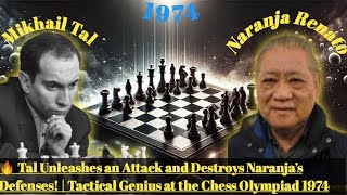 🔥Tal Unleashes an Attack and Destroys Naranja’s Defenses |Tactical Genius at the Chess Olympiad 1974