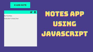 Notes App Using JavaScript in 13mins ?? Mini Projects For Beginners