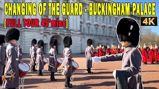 🇬🇧CHANGING OF THE GUARD 2023 (Full Tour 45'mins) - Buckingham Palace, London