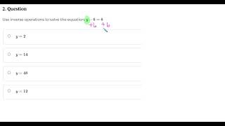 Manipulating Equations Inverse Operations Basic #2