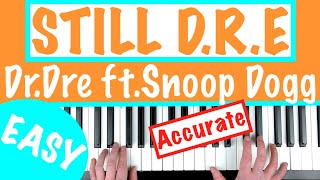 How to play STILL D.R.E - Dr. Dre ft. Snoop Dogg Piano Chords Tutorial