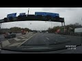 2023 dashcam uk drivers m25 dangerous driving late lane change.