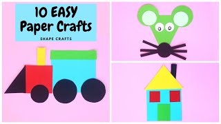 10 Easy Shape Crafts for Kids | DIY Paper Toys
