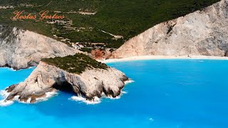 ΠΑΡΑΛΙΑ ΠΟΡΤΟ ΚΑΤΣΙΚΙ, ΛΕΥΚΑΔΑ (DRONE). PORTO KATSIKI BEACH AERIAL VIEW, LEFKAS ISLAND, GREECE.