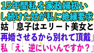 【スカッとする話】15年間私を家政婦扱いし続けた姑が私に絶縁要求。姑「息子はエリート美女と再婚させるから別れて頂戴」私「え、逆にいいんですか？」