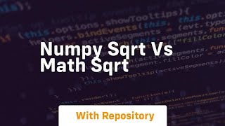 numpy sqrt vs math sqrt