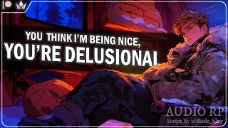Stuck in a cabin with a rival Tsundere! [M4A] [Sick Listener] [Enemies To ?] [Snowstorm] [Part 1?~]