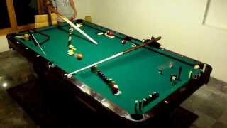 Pool trick shots with domino 3