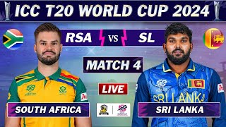 SRI LANKA vs SOUTH AFRICA MATCH 4 LIVE SCORES | SA vs SL LIVE | ICC T20 World Cup 2024