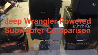 Jeep Wrangler Subwoofer Comparison - 4k - Infinity vs Rockerford Fosgate vs Kicker - 8\