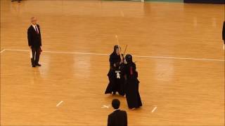 2016 女子学生剣道東西対抗 東軍８将 筑波大 大西 2連戦対西軍 8 7将