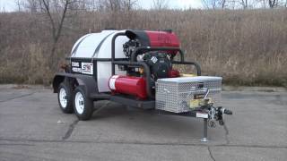 NorthStar 2-Gun Hot Water Pressure Washer Trailer - 7 GPM, 25 HP