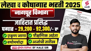 लेखा व कोषागार नागपूर विभाग भरती 2025 जाहिरात प्रसिद्ध | Lekha Va Koshagar Vibhag Bharti 2025 | Hale