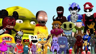 LIN GANG MELON AND CURSED MICKEY MOUSE VS PILLAR CHASE 2 AND AO ONI FAMILY (Garry's Mod)