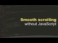 Landing Page With Smooth Scroll | Pure CSS Smooth Scroll