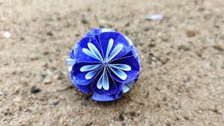 paper flower ball/paper craft/kusudama/DIY flower/origami #simple_college#kusudama#papercraft