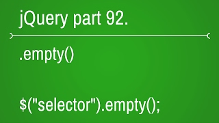 jquery empty function - part 92