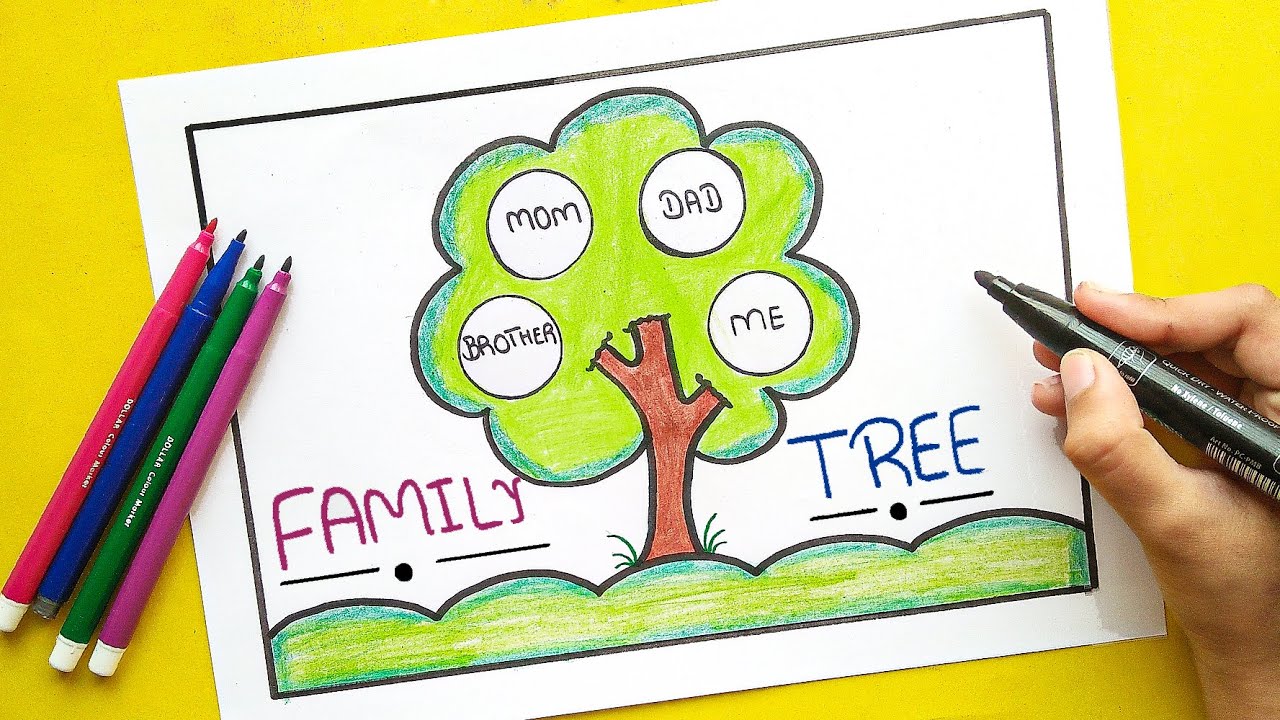How To Draw A Simple Family Tree For Kindergarten Infoupdate Org