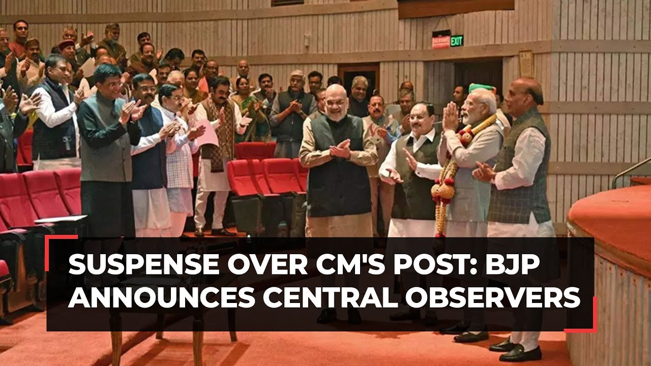 Amid Suspense Over CM's Post, BJP Announces Its Central Observers In ...