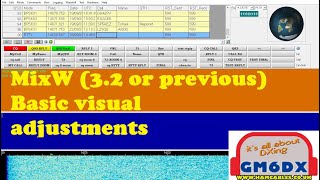 MixW (V3.2 or previous) basic visual adjustments