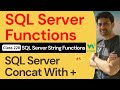 SQL Server Functions | SQL Server String Functions - SQL Server Concat With + #5 | 228. W3Schools