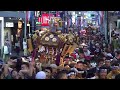 平成26年 綱島 諏訪祭り 連合神輿渡御 【夜渡御】。