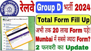 🔥RRC Group D Total Form Fill Up 2025 || Mumbai में सबसे ज्यादा Form || 20 लाख+ Form !