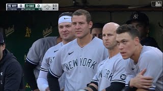 Yankees Dugout Gets Amused Watching Aaron Boone Throwing A Tantrum After Ejection