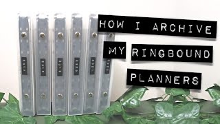 How I archive my Filofax ring bound planners - Plan with me - Personal rings