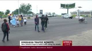 Kinshasa traffic robot cops hope to tackle traffic along city streets